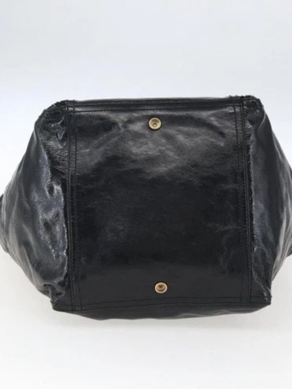 SAINT LAURENT Tote Bag Patent leather Black Gold - Picture 9 of 16